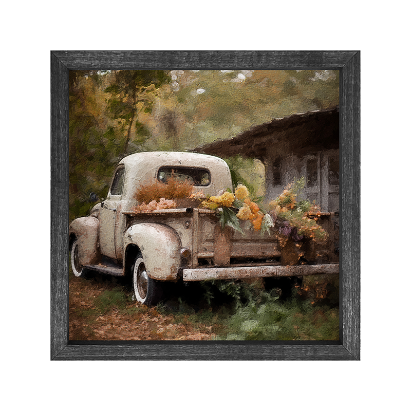 White Truck in Autumn