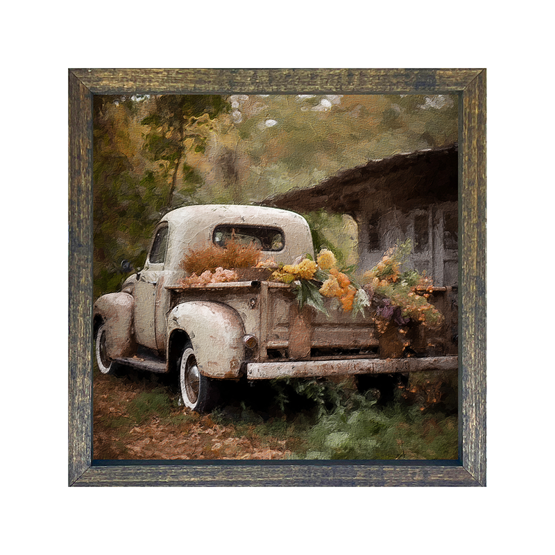 White Truck in Autumn