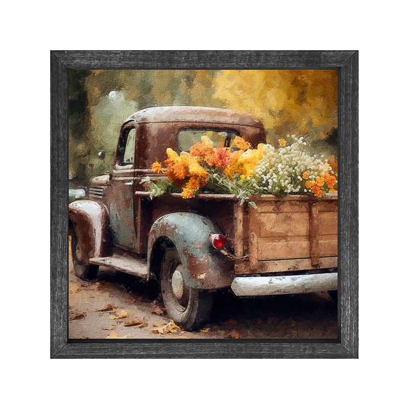 Rusty Truck with Flowers
