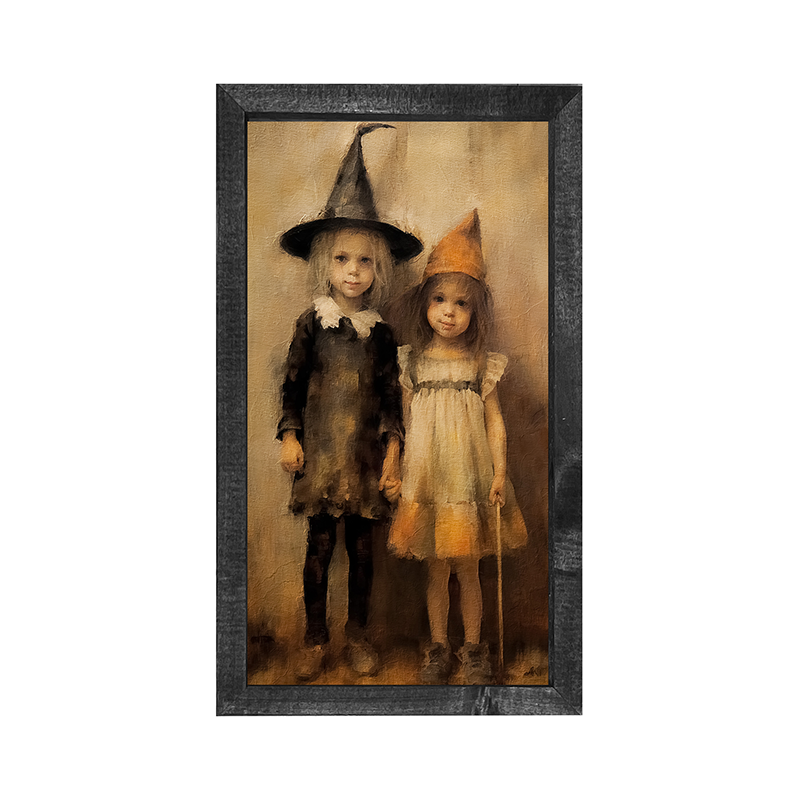 Halloween Sisters - Vertical Frame