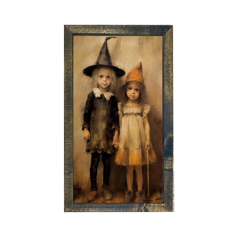 Halloween Sisters - Vertical Frame