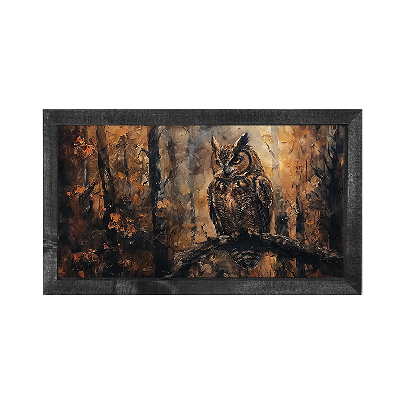 Rustic Owl - Horizontal Frame