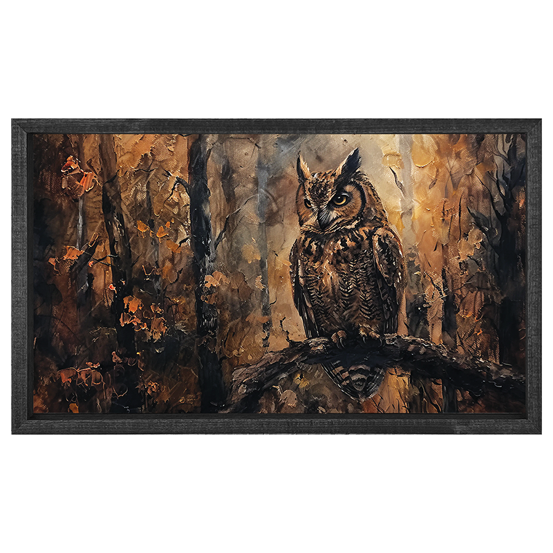 Rustic Owl - Horizontal Frame