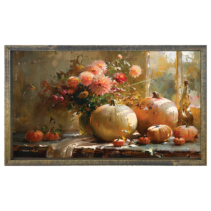 Farm Window Pumpkins - Horizontal Frame