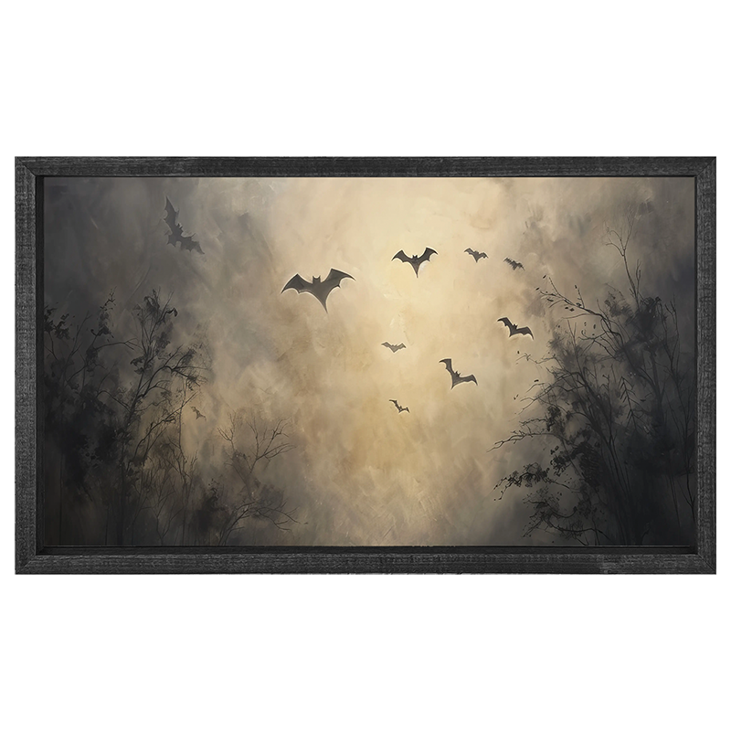 Moonlit Bats - Horizontal Frame