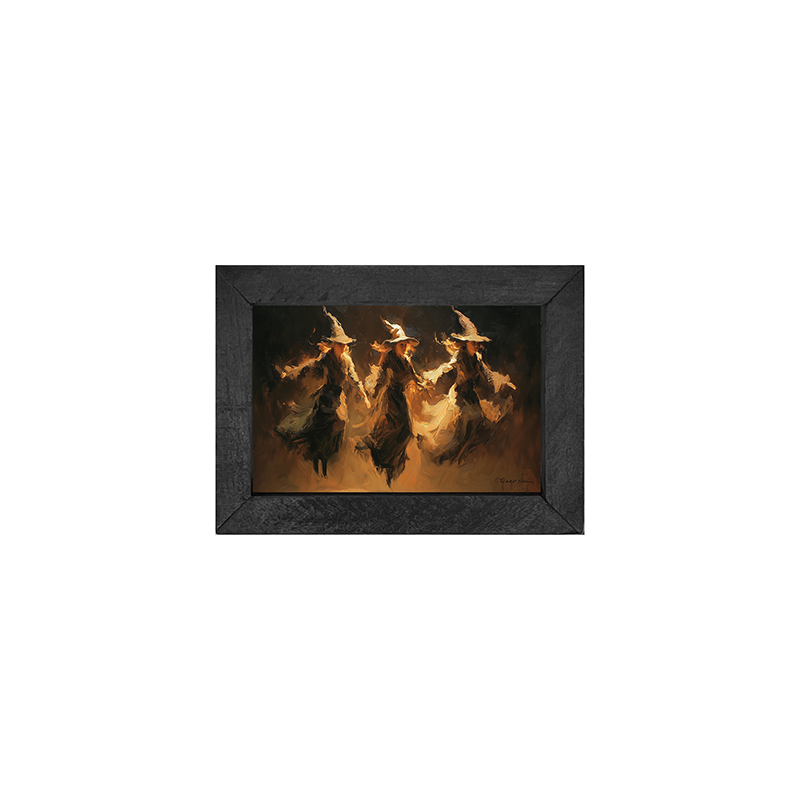 Three Witches Flying - Horizontal Frame