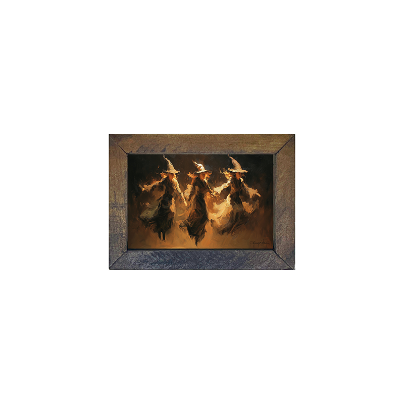 Three Witches Flying - Horizontal Frame