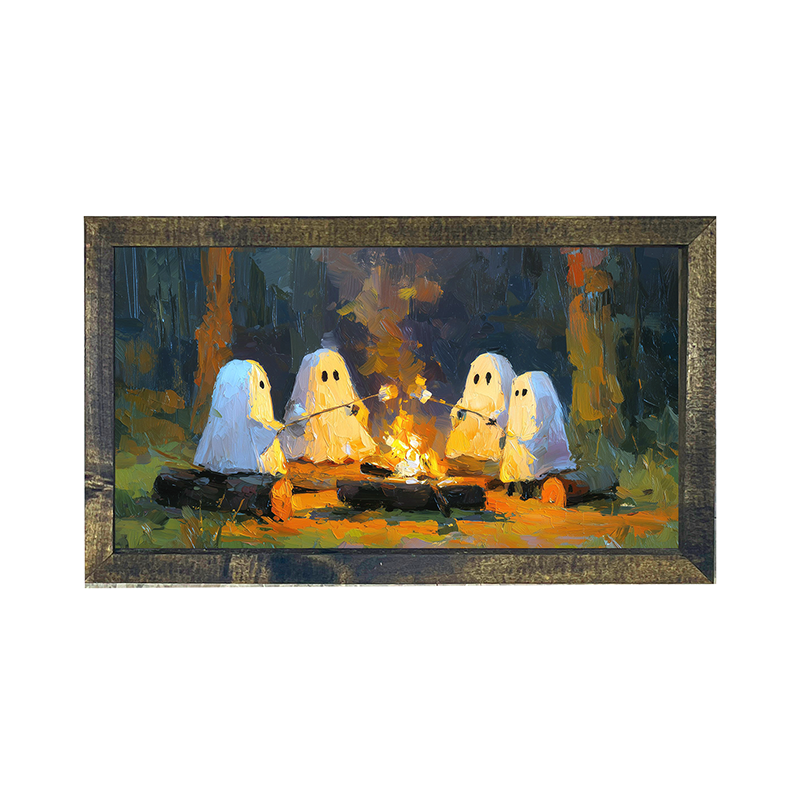 Ghosts Roasting Marshmallows - Horizontal Frame