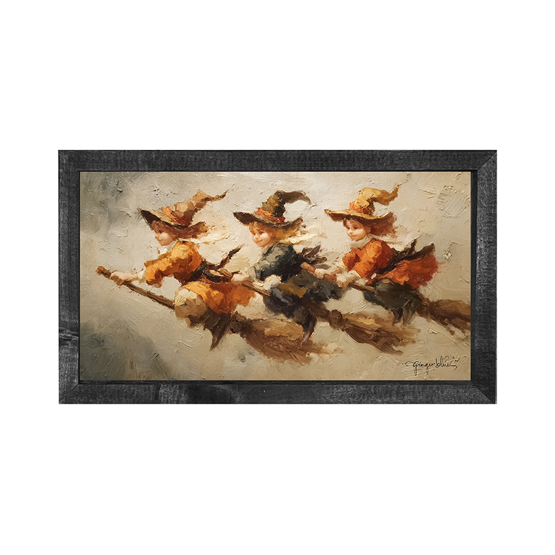 Three Witchy Children - Horizontal Frame
