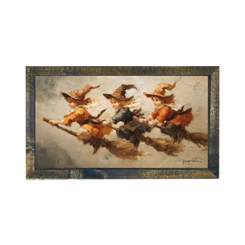 Three Witchy Children - Horizontal Frame
