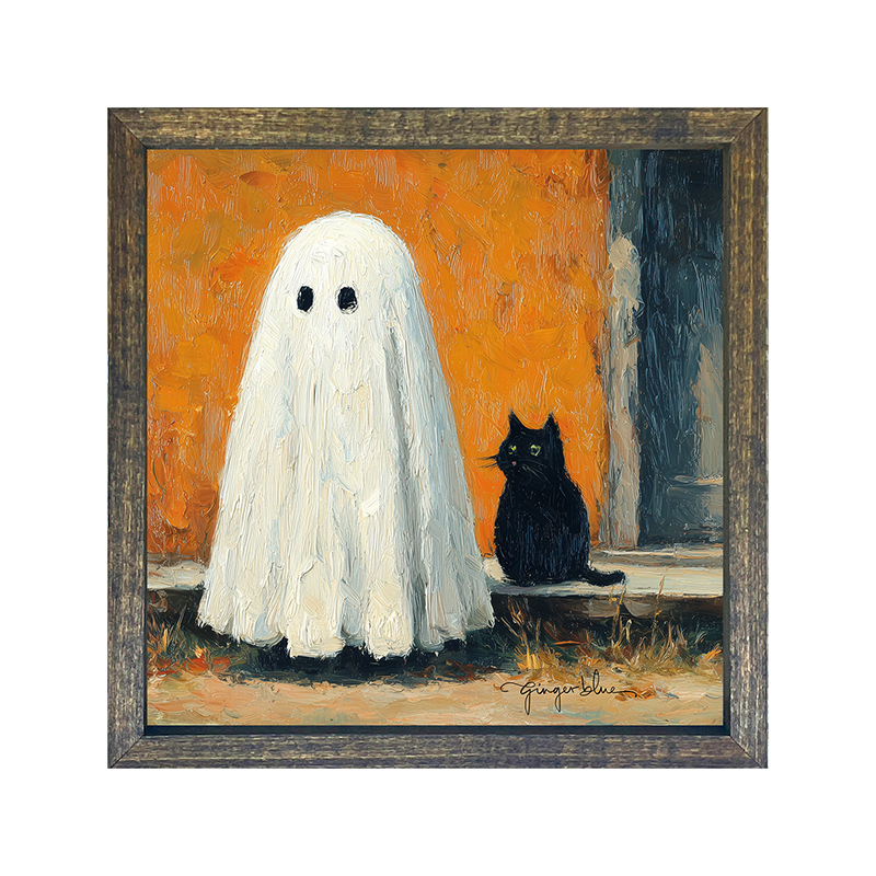 Ghost with Black Cat