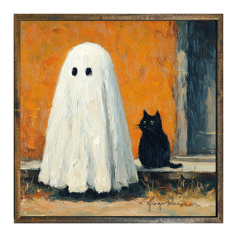 Ghost with Black Cat