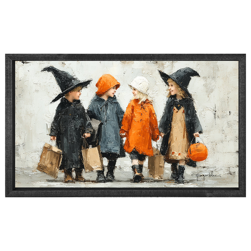 Halloween Children Trick or Treating - Horizontal Frame