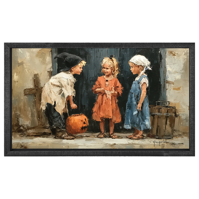 Children Ready for Halloween - Horizontal Frame