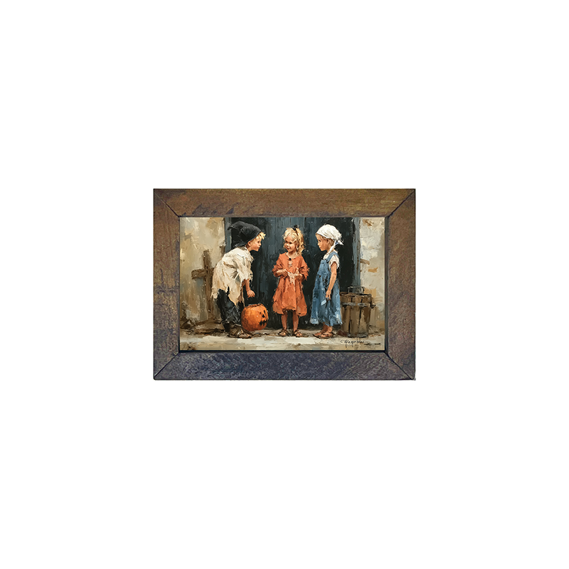Children Ready for Halloween - Horizontal Frame