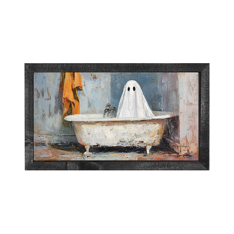 Ghost taking a Bath - Horizontal Frame