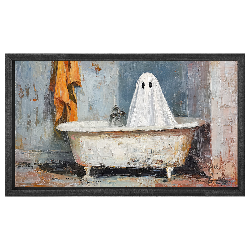Ghost taking a Bath - Horizontal Frame