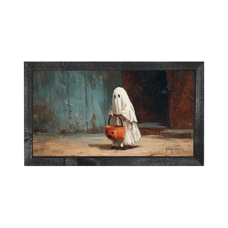 Ghostly Trick or Treater - Horizontal Frame