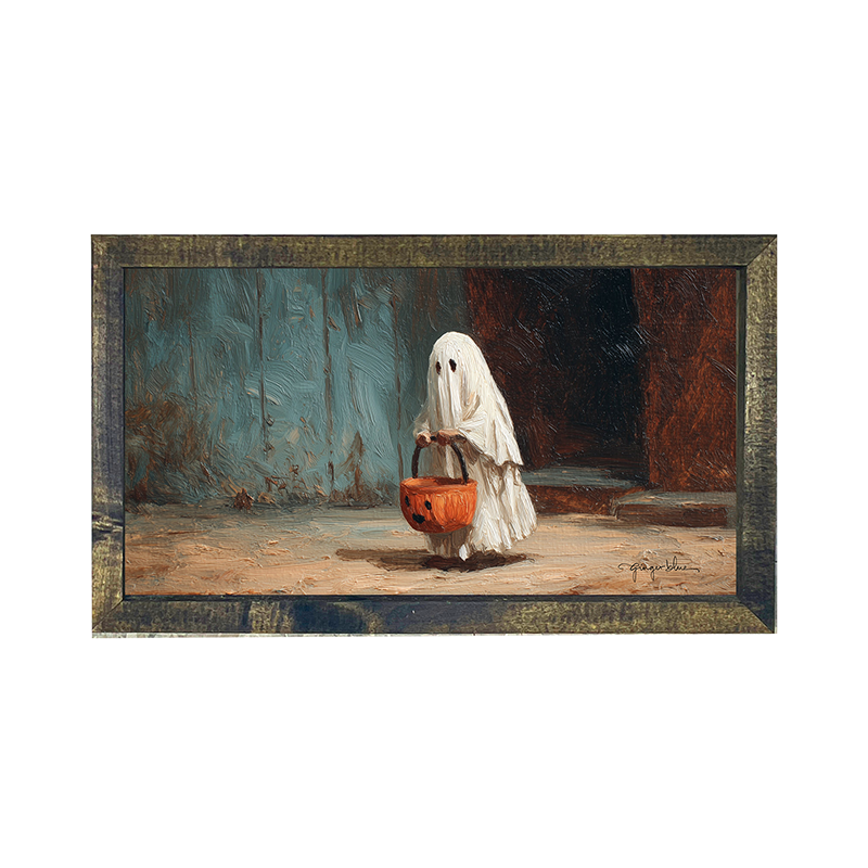 Ghostly Trick or Treater - Horizontal Frame