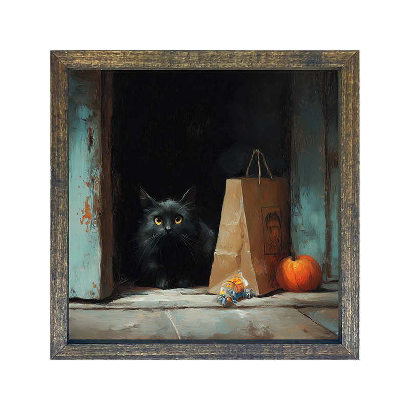 Black Cat ready to Trick or Treat