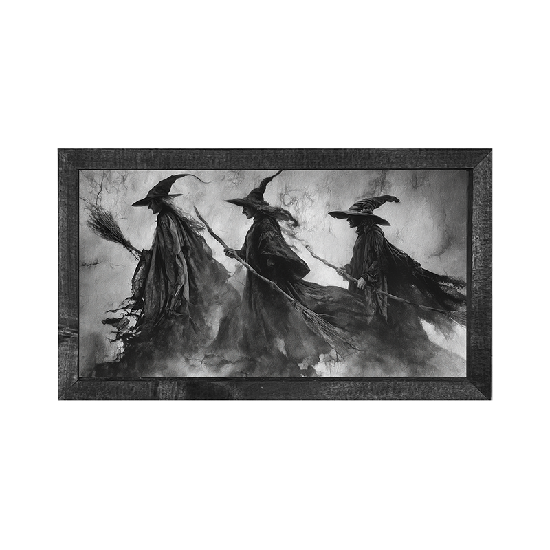 Three Shadow Witches Traveling Together - Horizontal Frame