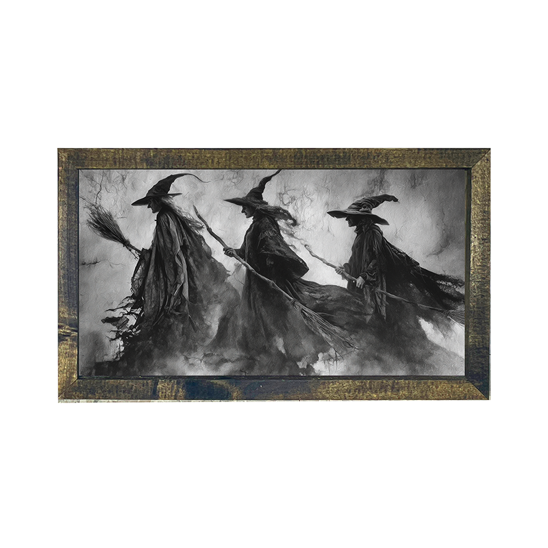 Three Shadow Witches Traveling Together - Horizontal Frame