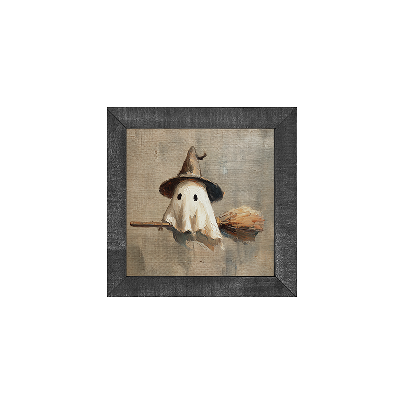 Witchy Ghost Flying - Square Frame