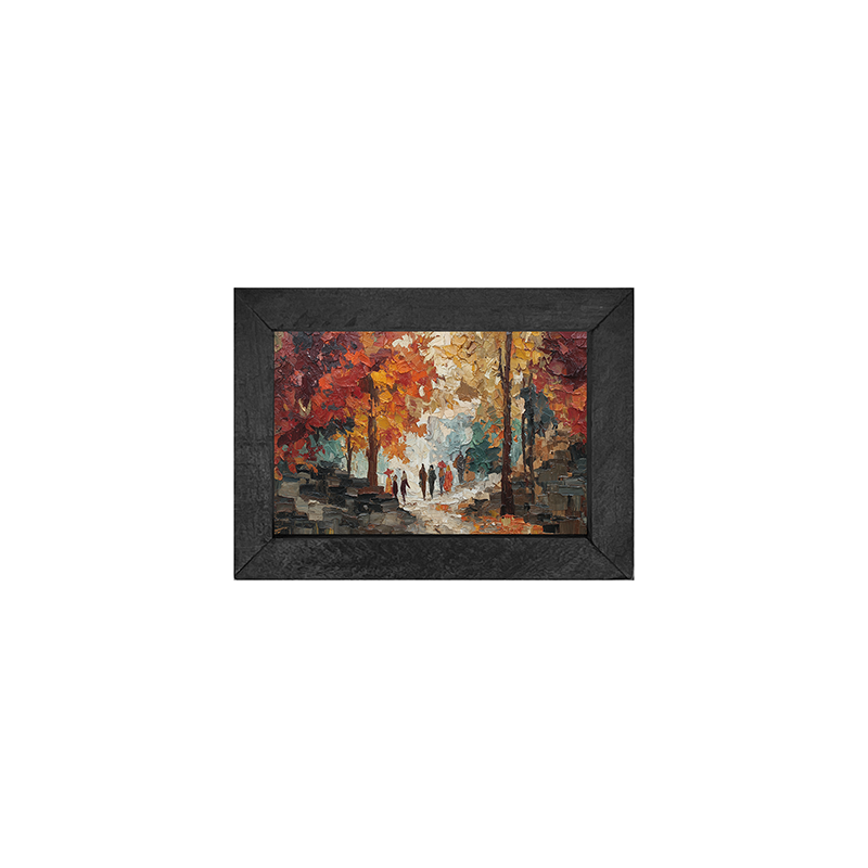 Walking in the Park in Autumn - Horizontal Frame