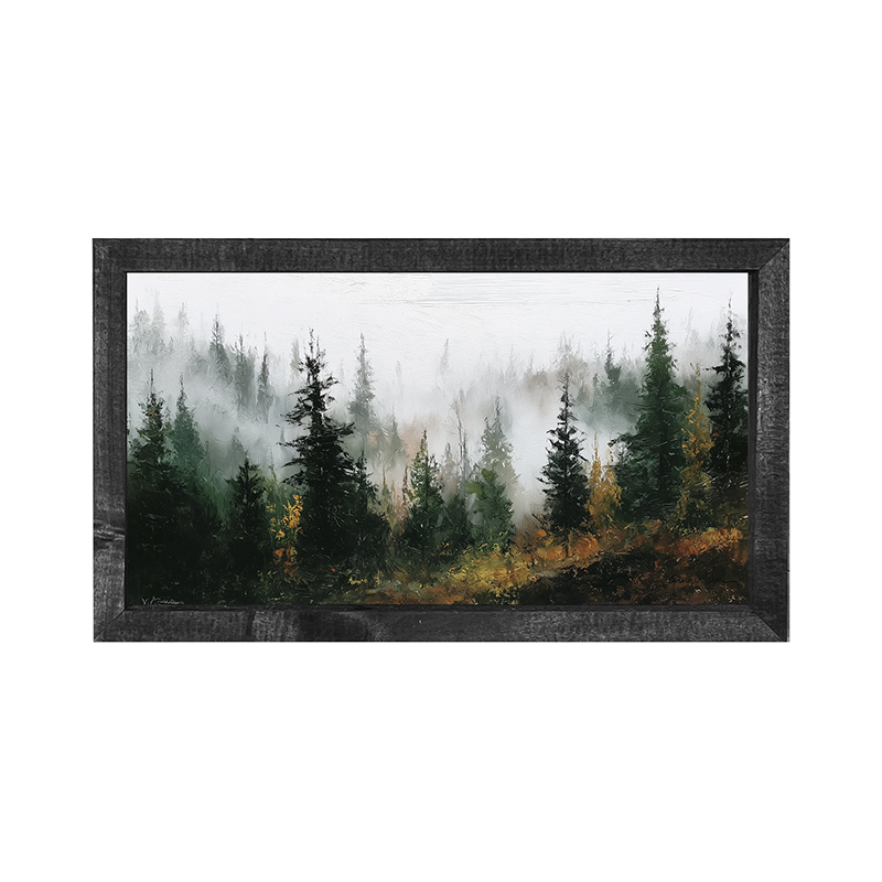 Foggy Pines - Horizontal Frame