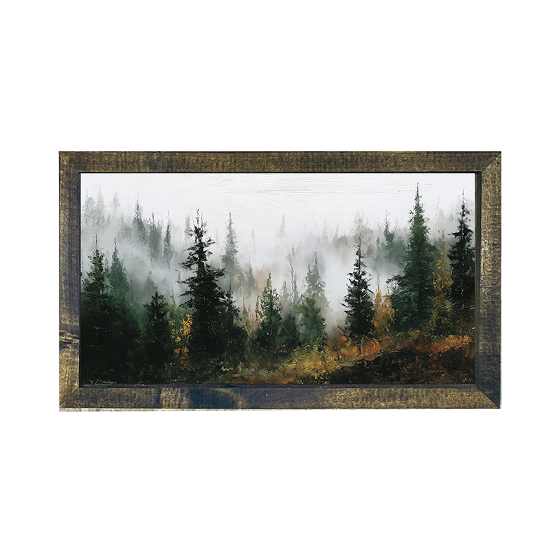 Foggy Pines - Horizontal Frame