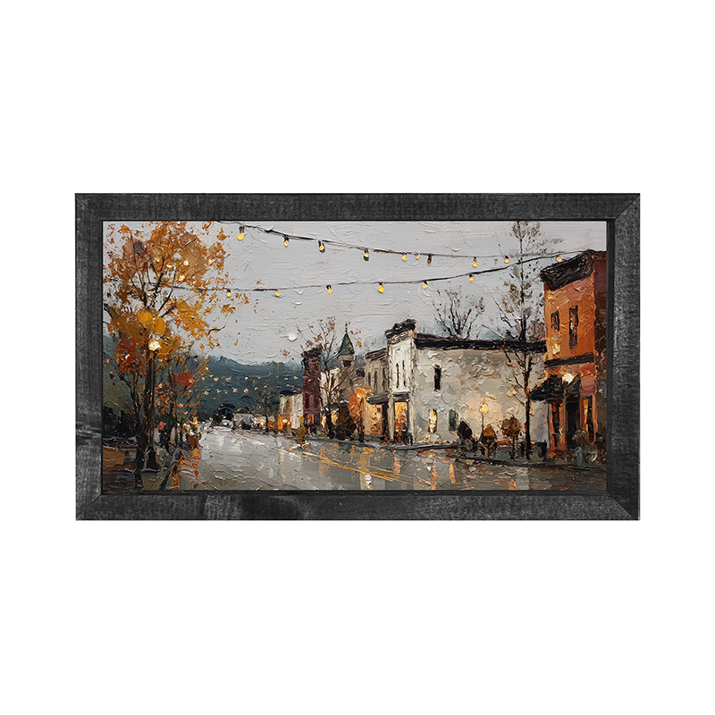 Hudson Valley Village - The Shops in Autumn - Horizontal Frame