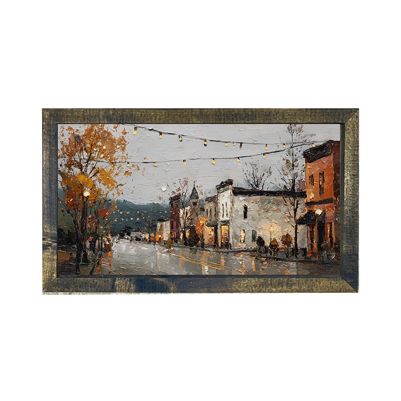 Hudson Valley Village - The Shops in Autumn - Horizontal Frame