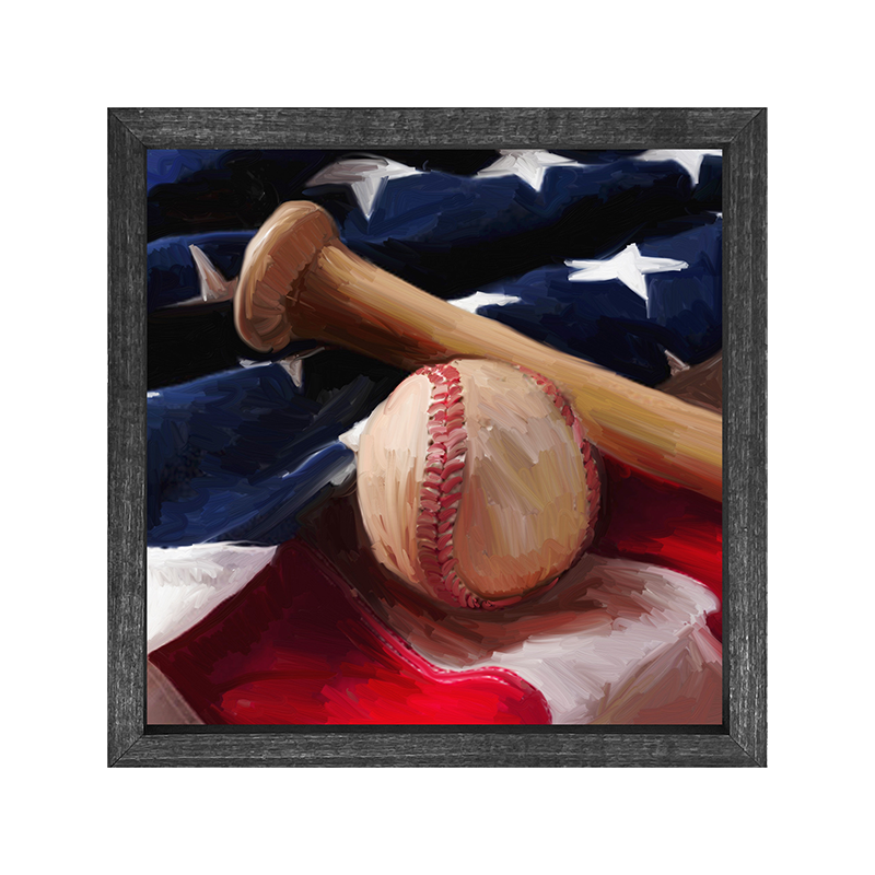 Flag with Baseball
