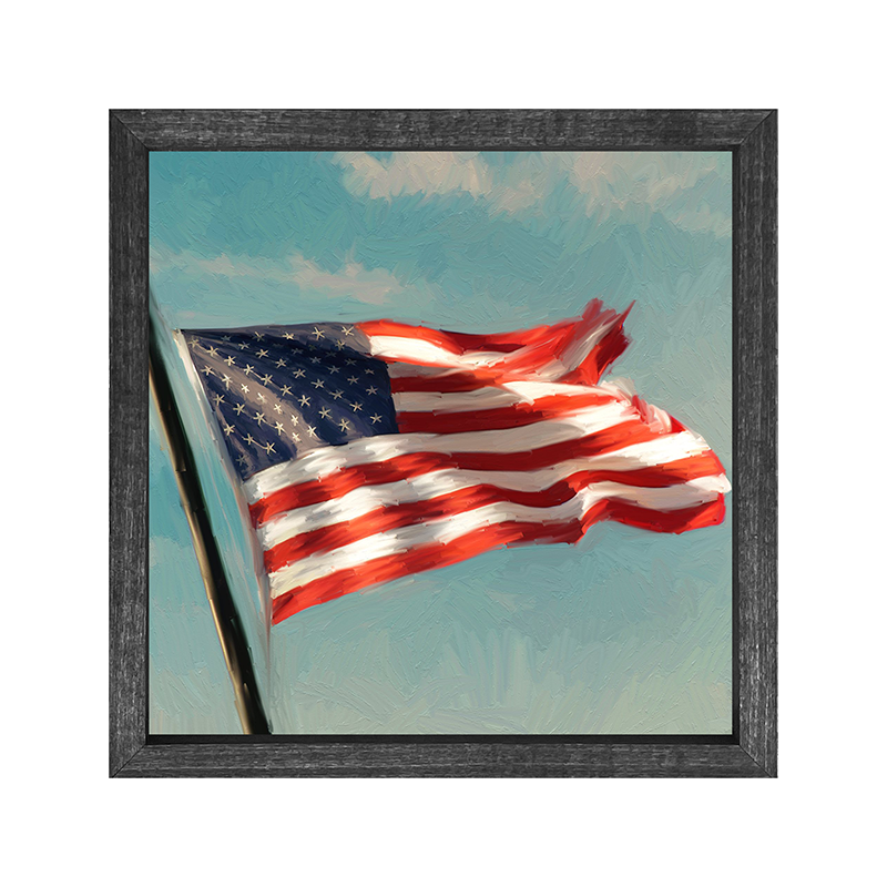Flag waving in the sky