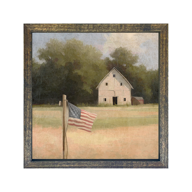 Flag with barn