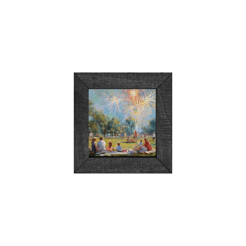 Fireworks and families at the Park - Square Frame