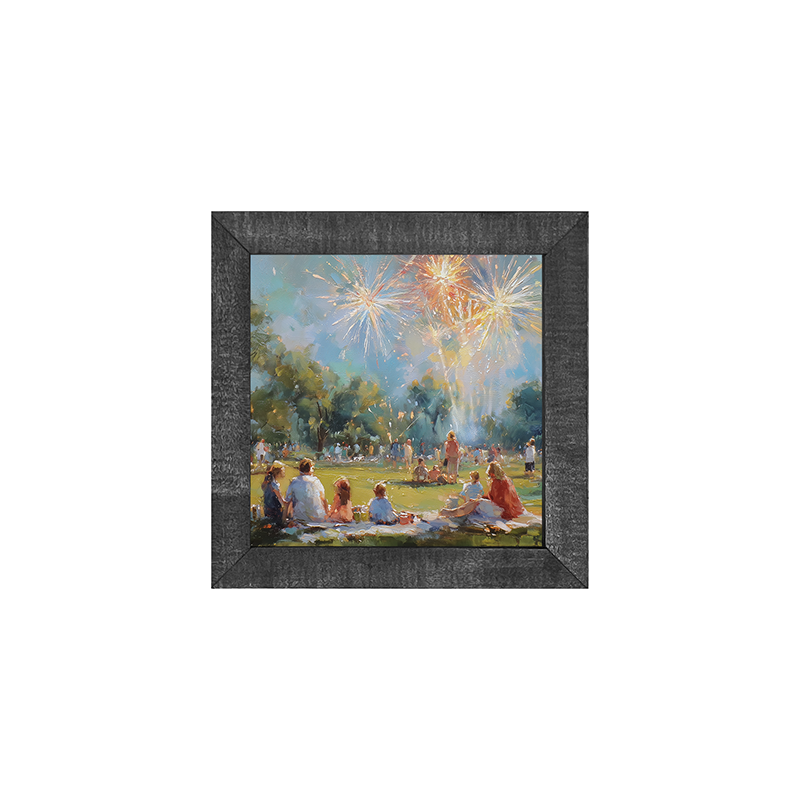 Fireworks and families at the Park - Square Frame