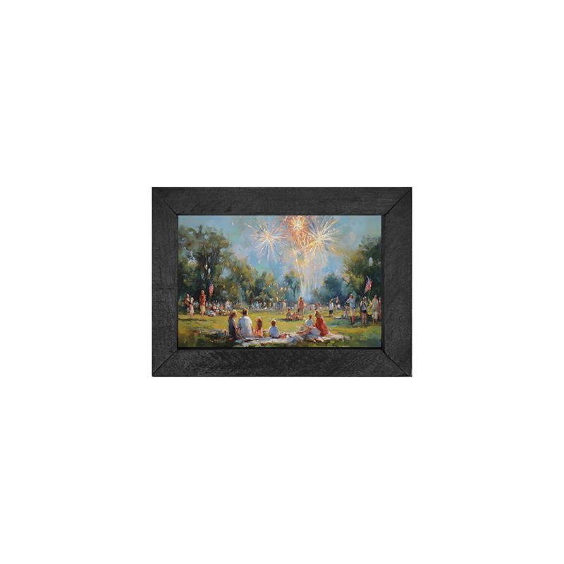 Fireworks and families at the Park - Horizontal Frame
