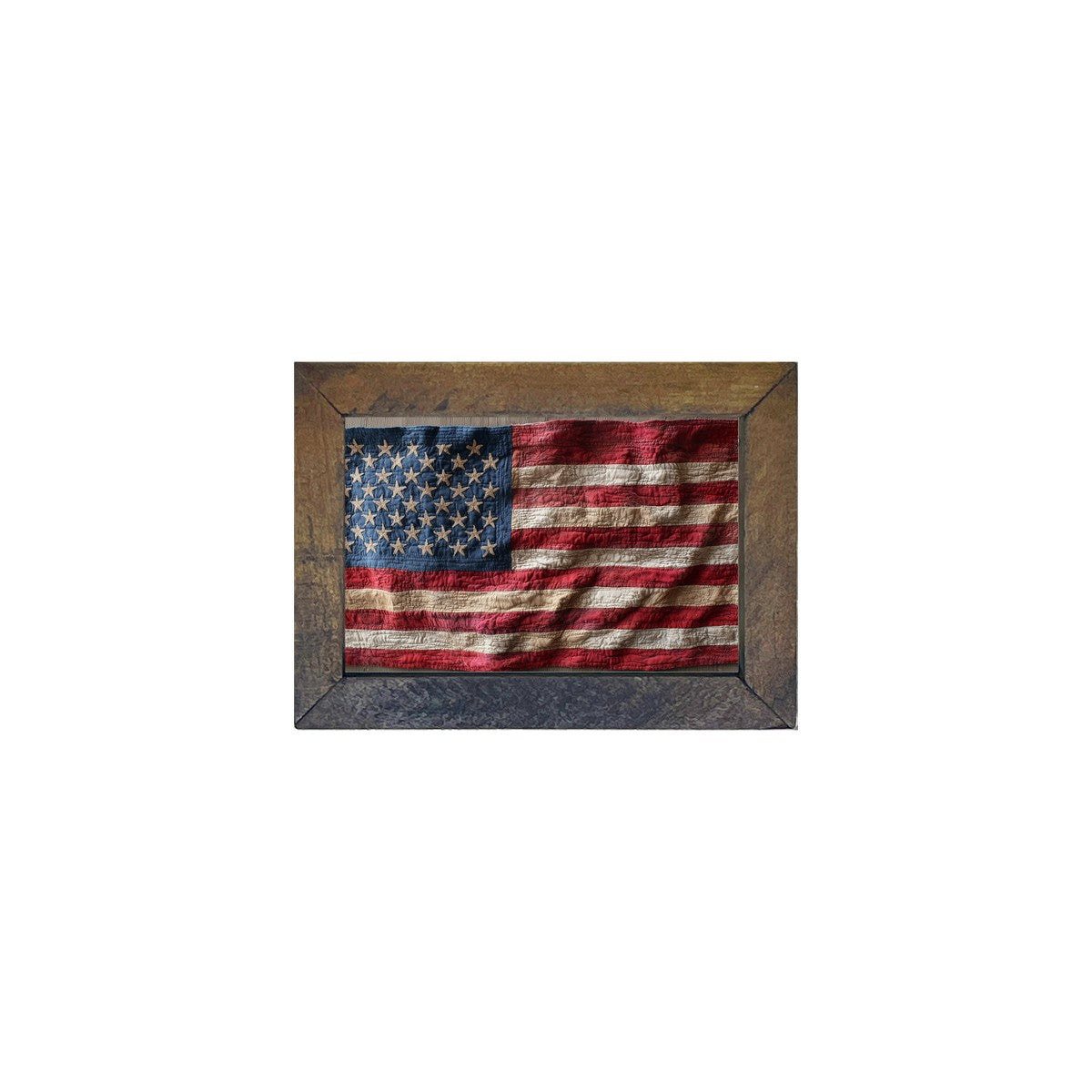 American Flag - Quilted Fabric - Horizontal Frame