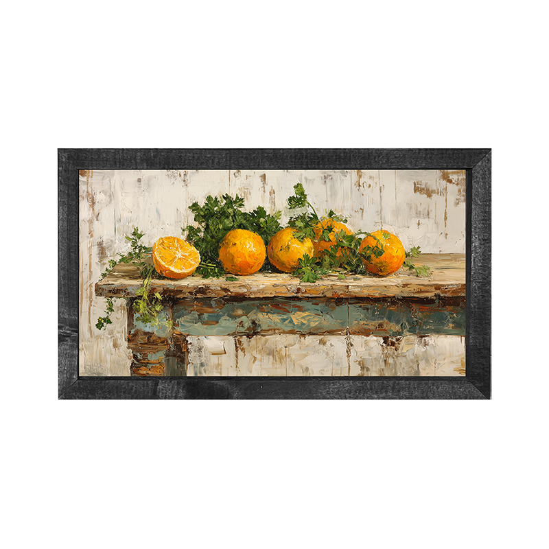 Sideboard Still Life - Oranges - Horizontal Frame