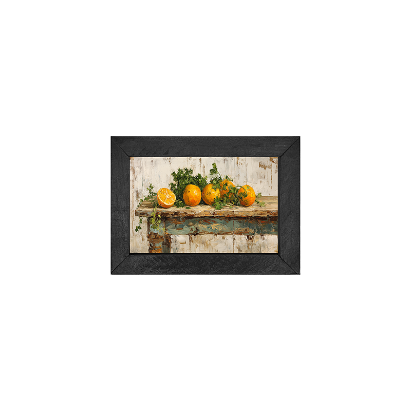 Sideboard Still Life - Oranges - Horizontal Frame