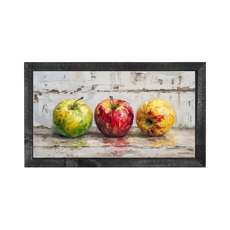 Sideboard Still Life - A Variety of Apples - Horizontal Frame