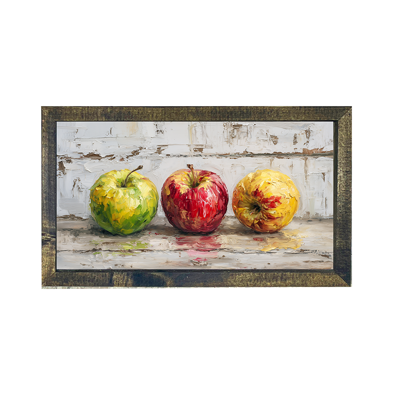 Sideboard Still Life - A Variety of Apples - Horizontal Frame