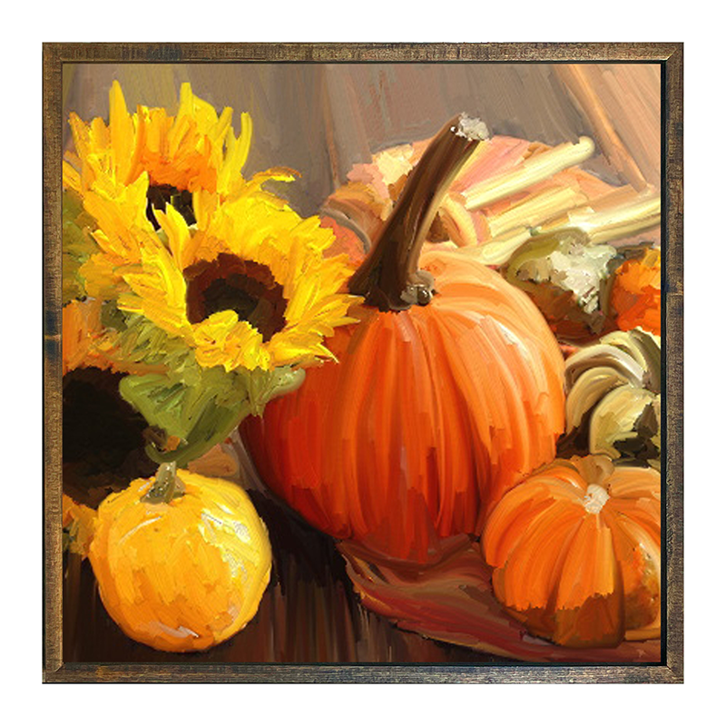 Pumpkins and Sunflowers