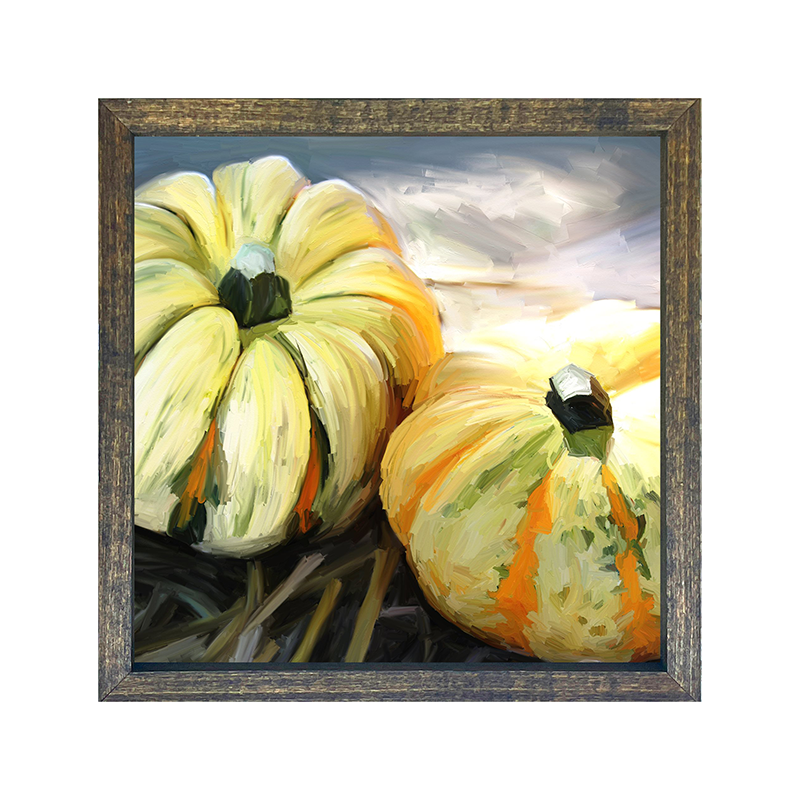 Pumpkins with green stripe