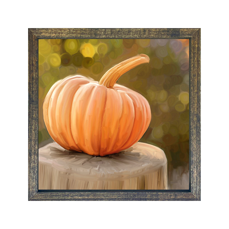 Pumpkin on a stump