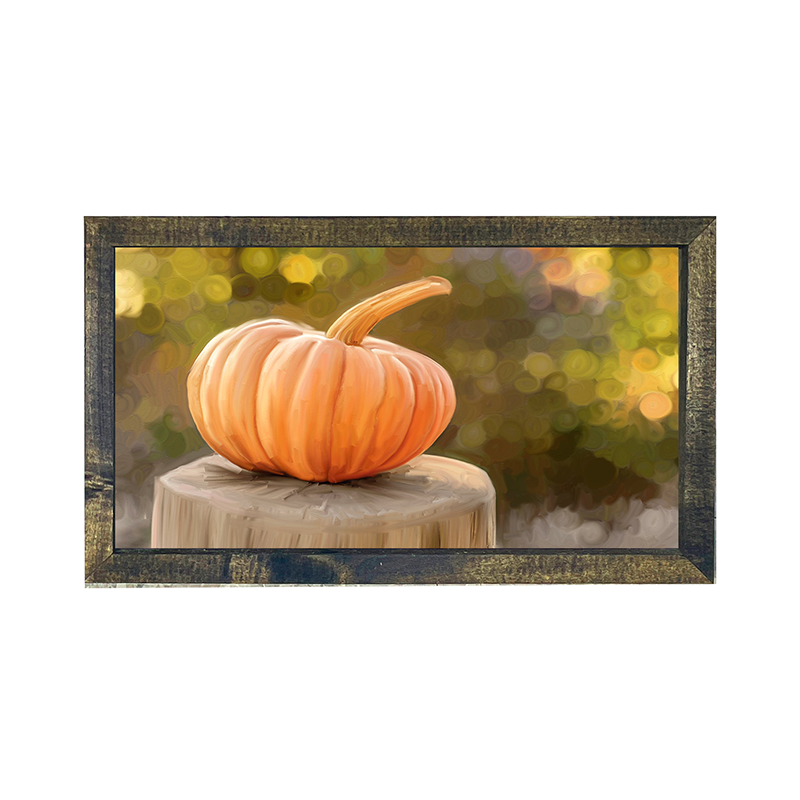 Pumpkin on a stump