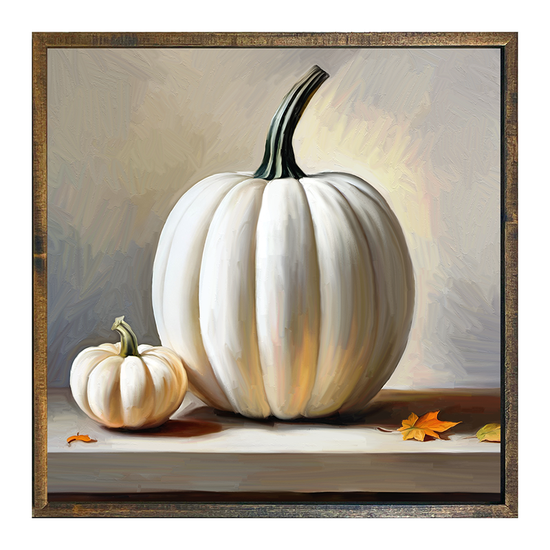 White pumpkin still life