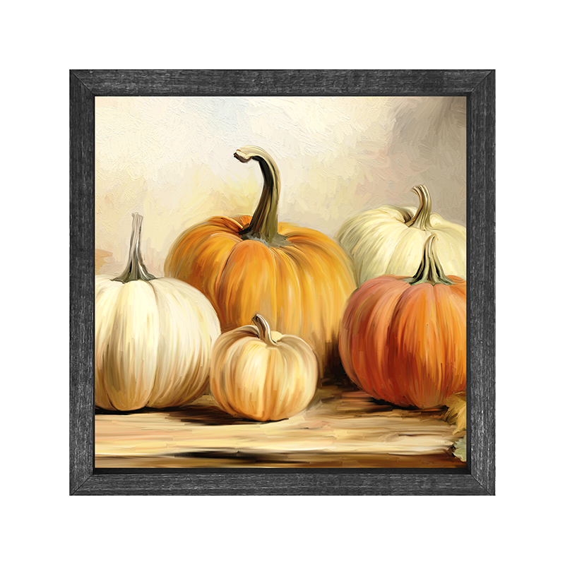 Pumpkins on a table