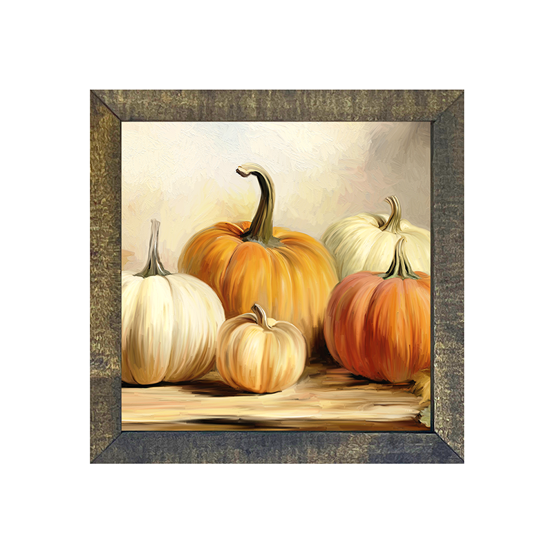Pumpkins on a table